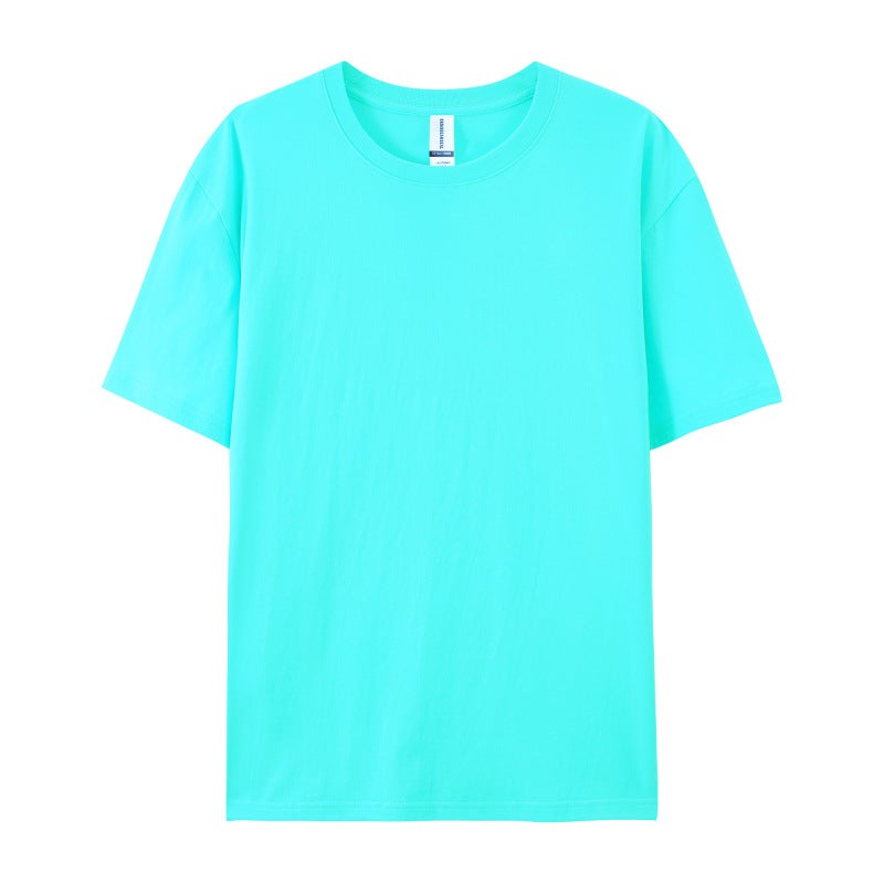 Caribbean 79000-180G Pure Cotton Round Neck Short-Sleeved T-Shirt Trendy Loose And Printable - Image 1