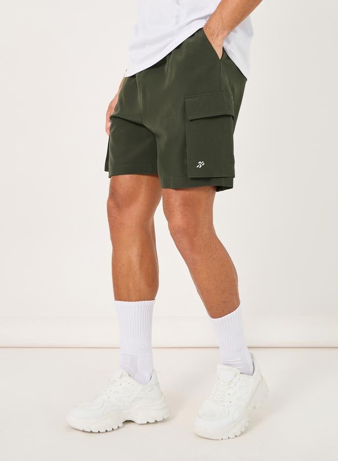 Styli Regular Fit Woven 7inch Cargo Athleisure Shorts - Image 5