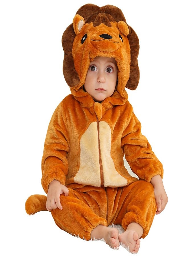 CuteOn Toddler Halloween Costume Onesie Cosplay Romper Christmas Infants Baby Costume Lion 3-4 Years - Image 1