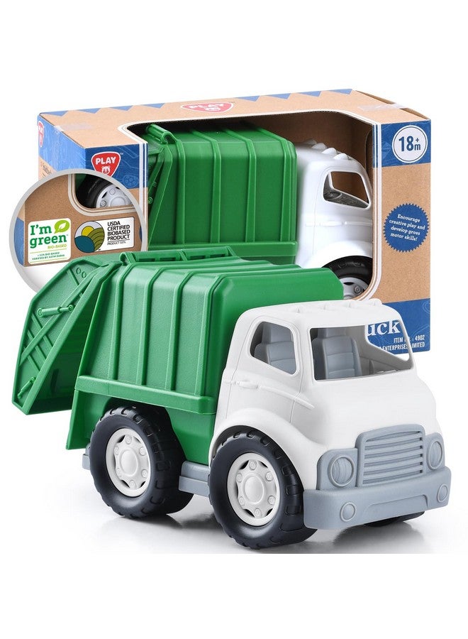 PLAY Eco-Friendly Garbage Truck, [USDA Certified] No BPA/Phthalate/PVC, Recycled Bioplastic Trash Truck Toys for Boys 1-4, Fine Motor Skills Car Toys Vehicle Gift for Kids - Image 1