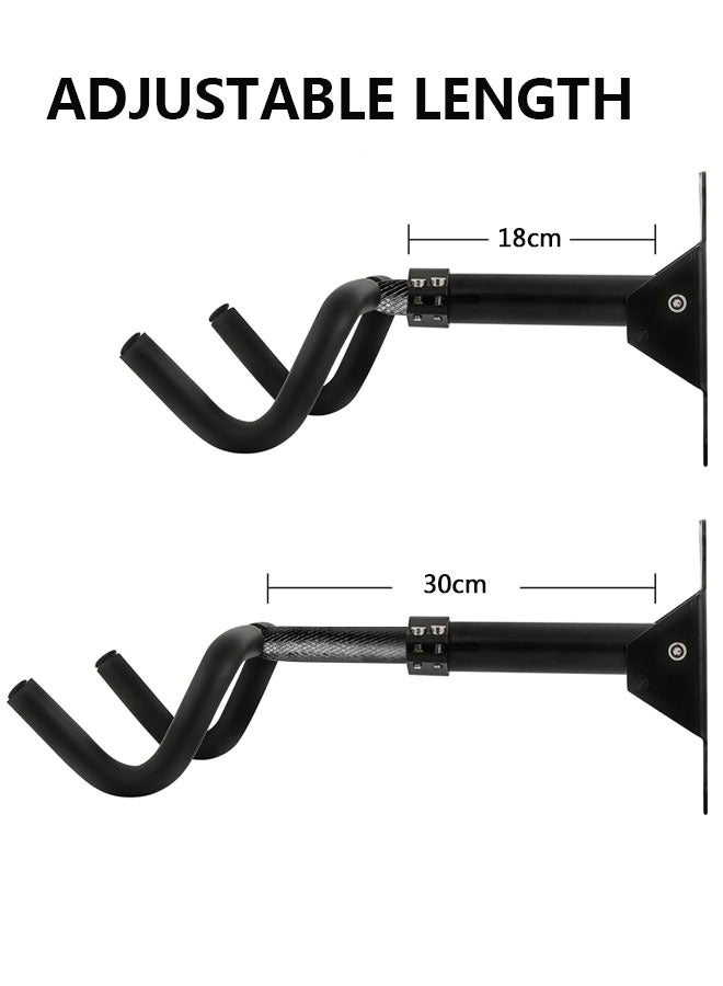 وهاواي Bike Hanger Wall Mount, 30kgs Load Capacity Heavy Duty Steel Extendable Bike Rack Garage Space-Saving Horizontal Storage Ideal for Garage Home Use - Image 2