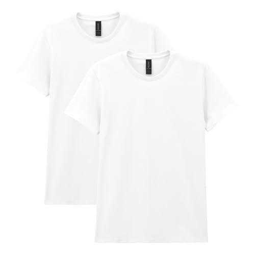 Gildan womens Heavy Cotton Adult Tshirt 2pack T Shirt White Medium US - Image 1