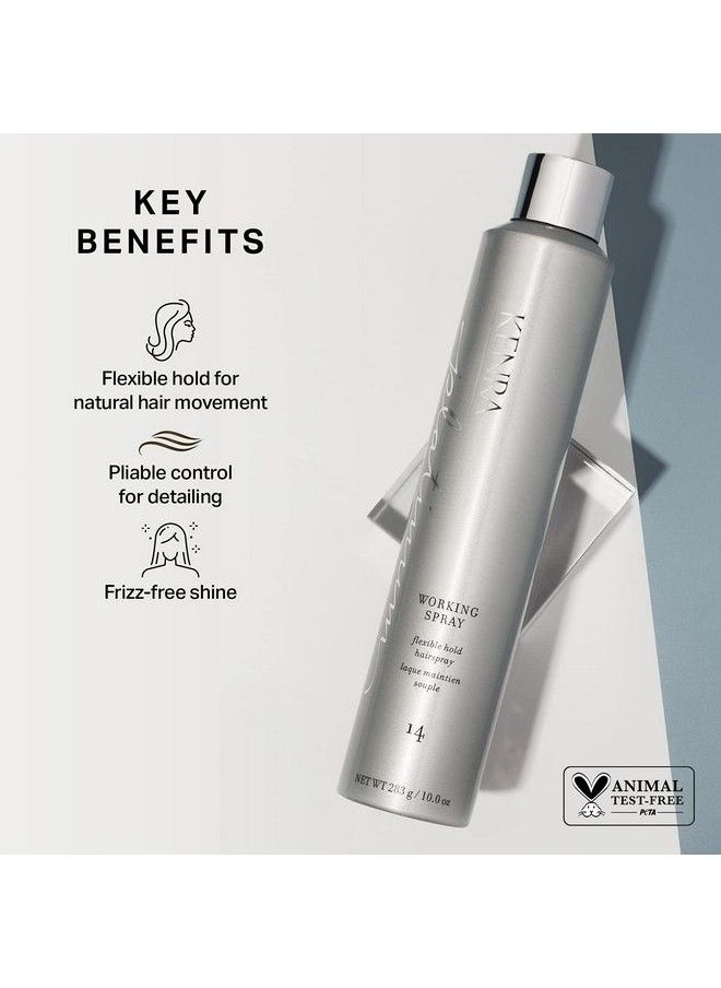 Kenra Professional سبراي كينرا بلاتينيوم ووركينج 14 50%؛ سبراي تثبيت مرن للشعر؛ سريع الجفاف وغير لزج؛ يمنح الشعر كثافة وملمسًا؛ يترك الشعر لامعًا وخاليًا من التجعد؛ لجميع أنواع الشعر؛ 10 أونصة  - Image 3