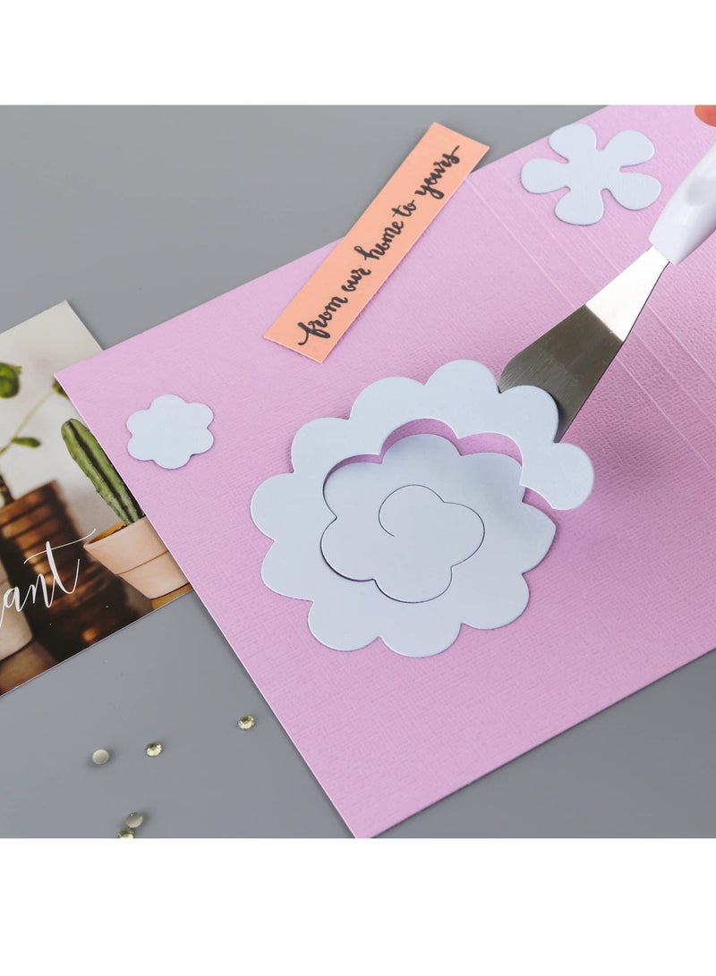 SOLARAE 6 Pieces of Craft Vinyl Weeding Tools Set, Hook Weeder Scraper Spatula Tweezers Scissors for Die-Cutting Cardstock Scrapbooking DIY Silhouette Embossing Lettering Tools - Image 2