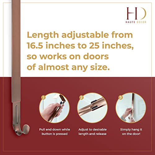Haute Decor Adjustable Length Door Wreath Hanger - 20 Lb. Capacity - Image 3