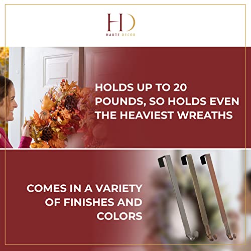 Haute Decor Adjustable Length Door Wreath Hanger - 20 Lb. Capacity - Image 4