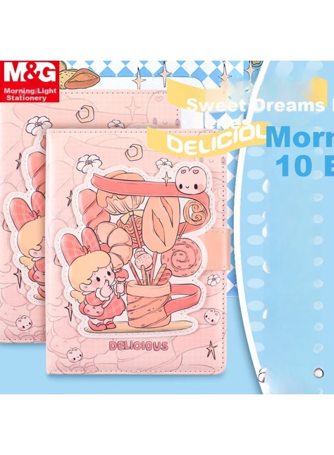 M.G 32k/80 Pages Magnetic Buckle Notebook - Sweet Dream Food Design, Student Notepad, DIY Handmade Diary, Birthday  Gift - Image 1