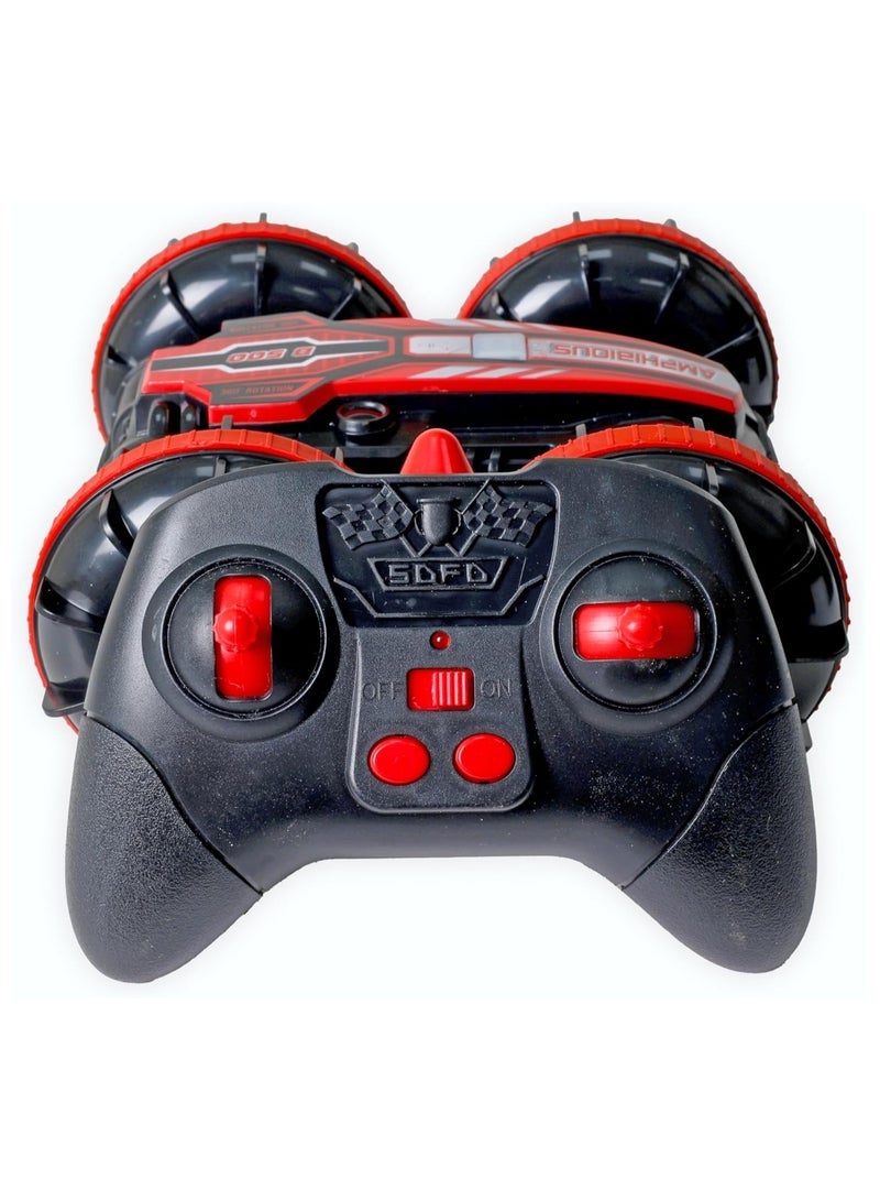 VITION Remote Controlled Car, Gesture Sensor, Waterproof RC Stunt Car, Amphibious Vehicle with 50 Meters Remote Control, 360 Degree Rotation, Off-Road Remote Controlled Car for Kids (Red) - Image 2