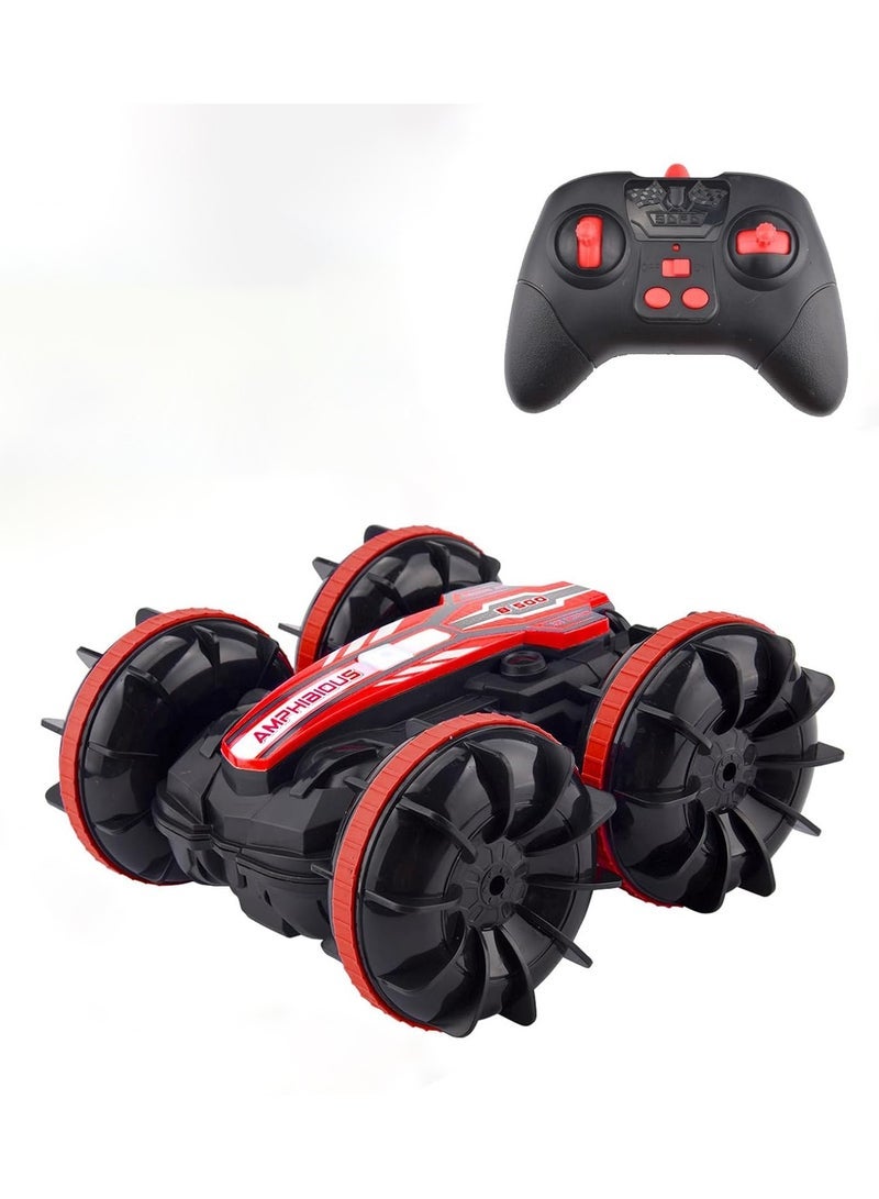 VITION Remote Controlled Car, Gesture Sensor, Waterproof RC Stunt Car, Amphibious Vehicle with 50 Meters Remote Control, 360 Degree Rotation, Off-Road Remote Controlled Car for Kids (Red) - Image 1