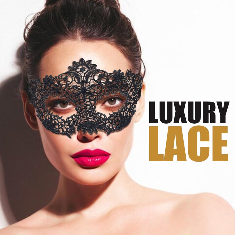 MYMENU Masquerade Masks for Women Lace Venetian Halloween Carnival Mask for Party Costume Cosplay Mardi Gras (Set B) - Image 4