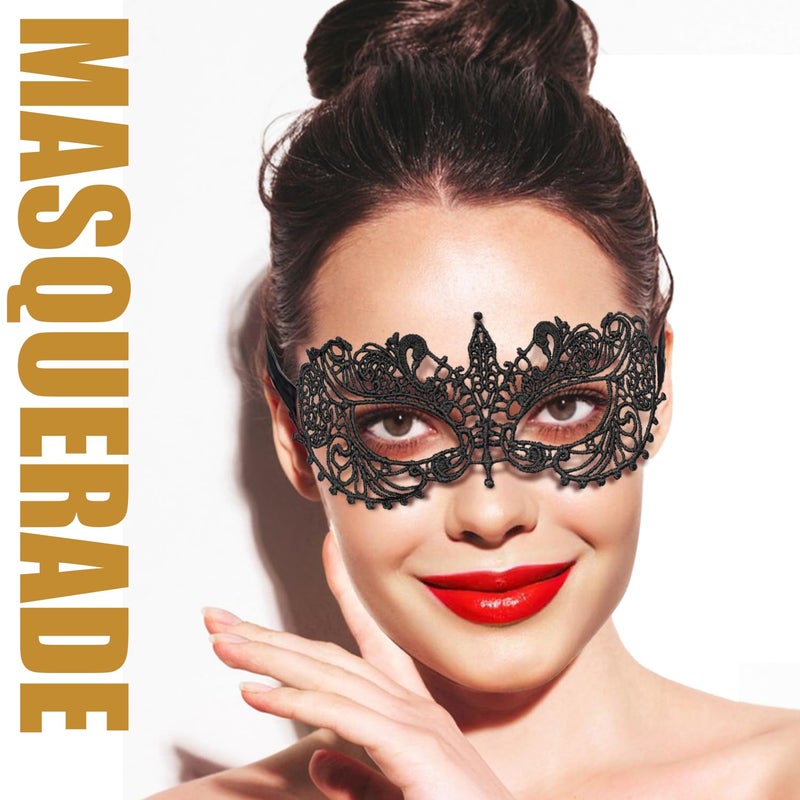 MYMENU Masquerade Masks for Women Lace Venetian Halloween Carnival Mask for Party Costume Cosplay Mardi Gras (Set B) - Image 5