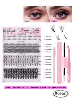 4 Styles DIY Eyelash Extension Kit 404 Clusters, 5-16mm Mixed Individual Lashes Cluster, Natural Curl Personal Eyelash Set, Segmented False Eyelashes, Thick Eyelashes - pzsku/ZEBF2E20198587A9E6631Z/45/_/1726211669/683d48ba-1a24-4a7c-9c6e-cba95ea71faa