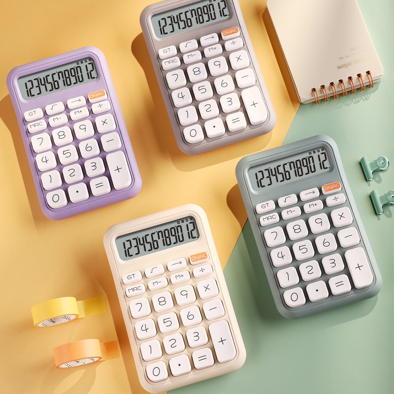 Small Sugar Cube Calculator 12-Bit Office Cute Creative Small Portable Accounting Office Computer - Image 2