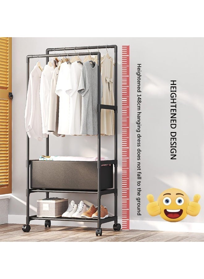 Clothes Rail, Multifunctional Clothes Rails for Bedroom Clothes, Designer Clothes Rail, Metal Clothes Rail, Freestanding Clothes Hanging Rack for Bedroom, Home - Image 4