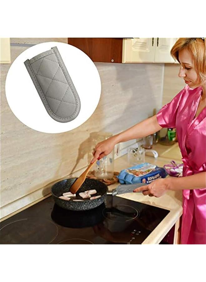 4 Pieces Pan Handle Covers Heat Resistant Pan Handle Sleeve Non Slip Cast Iron Skillet Holder Covers for Home Kitchen Cooking Tools (Classic Styles) - Image 2