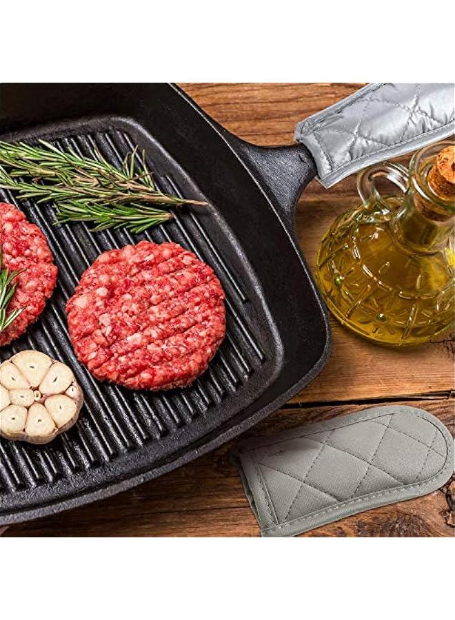 4 Pieces Pan Handle Covers Heat Resistant Pan Handle Sleeve Non Slip Cast Iron Skillet Holder Covers for Home Kitchen Cooking Tools (Classic Styles) - Image 5