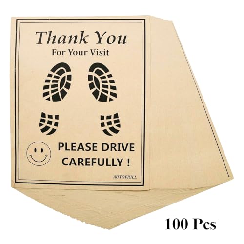 AUTOFRILL 200 Pcs Disposable Paper Car Floor Mats – Biodegradable Foot Mats for Car Interior – Universal Fit for All Cars, SUVs & Trucks (Size 49 * 38 CM) - Image 3