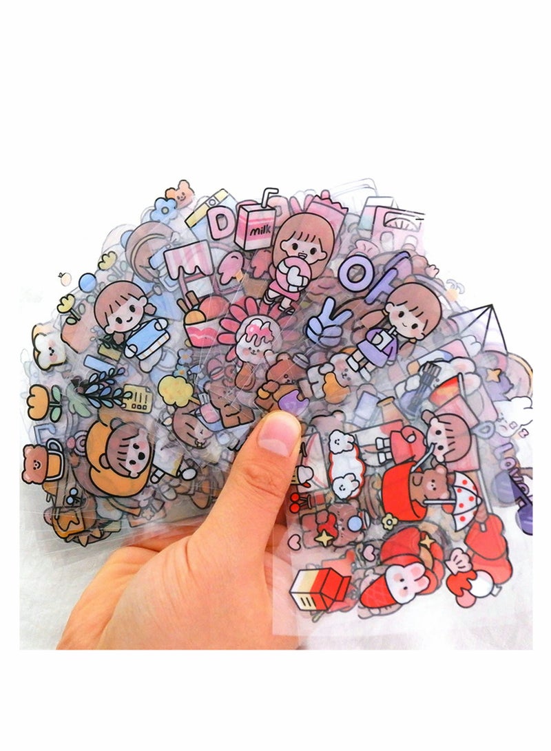 Excefore Stickers Set, 800Pcs/100 Sheets Cute Colorful Vinyl Adhesive Decorative Stickers for Scrapbook, Laptop, Phone, Journal, Water Bottle Sticker for Teens Girls Kids, Gift Package - Image 5