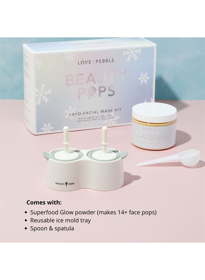 Love & Pebble Beauty Pops - Ice Roller for Face Massage & Skin Care Ice Mask for Face Set with Turmeric & Aloe | Cryo Dermal Benefits of Ice Face Roller and Gua Sha, As Seen on Shark Tank and Tik Tok - Image 3