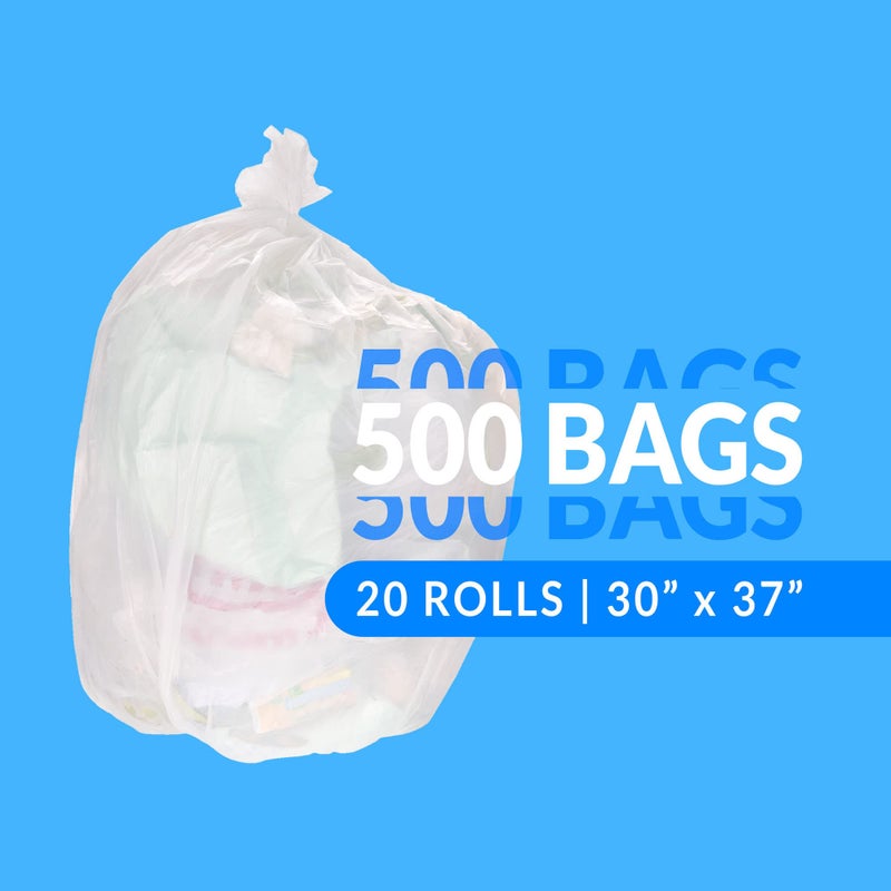 Reli. SuperValue 16-25 Gallon Trash Bags (500 Count Bulk) Clear Garbage bags - Image 2