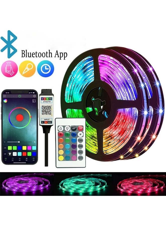 VIUAUAX 2M LED Light Strip RGB with Remote Control, LED Strip Light TV Bias Backlight Kit for HDTV Desktop PC Fish Tank Decorations, Waterproof RGB Monitor Lighting with Remote Control, USB Powered,for TV Backlighting, Gaming Room, Bedroom, and Indoor Decor - Image 1