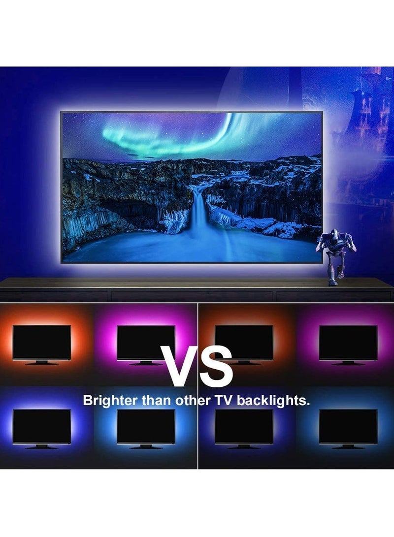 VIUAUAX 2M LED Light Strip RGB with Remote Control, LED Strip Light TV Bias Backlight Kit for HDTV Desktop PC Fish Tank Decorations, Waterproof RGB Monitor Lighting with Remote Control, USB Powered,for TV Backlighting, Gaming Room, Bedroom, and Indoor Decor - Image 2