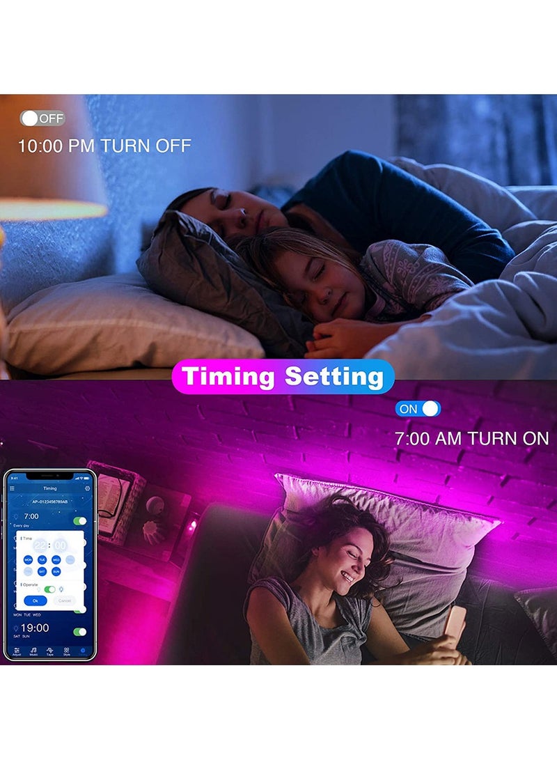 VIUAUAX 2M LED Light Strip RGB with Remote Control, LED Strip Light TV Bias Backlight Kit for HDTV Desktop PC Fish Tank Decorations, Waterproof RGB Monitor Lighting with Remote Control, USB Powered,for TV Backlighting, Gaming Room, Bedroom, and Indoor Decor - Image 4