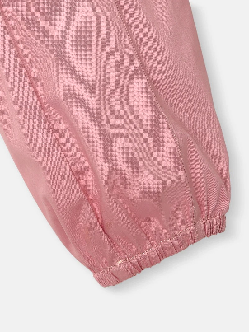 نوتيناتي Girls’ Cotton Cargo | Cargo Joggers for 4-8 Years | Floral Embroidery | Cargo with Pockets