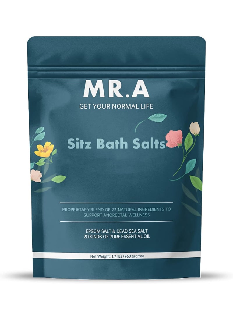 Mr.A 17 lbs Sitz Bath for HemorrhoidsPremium Grade 23 Ingredients Advanced Hemorrhoid Treatment Formula Epsom Salt Dead Sea Salt Essential Oils Sitz Bath Salts for Hemorrhoids Toilet Seat Bathtug 