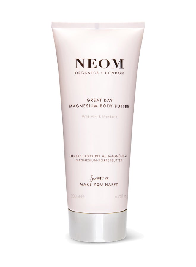 Neom Great Day Magnesium Body Butter 200ml – Relaxing Nourishment for Dry Skin, Magnesium & Spearmint, Rich Cream for Muscle Tension Relief 200ml - Image 1