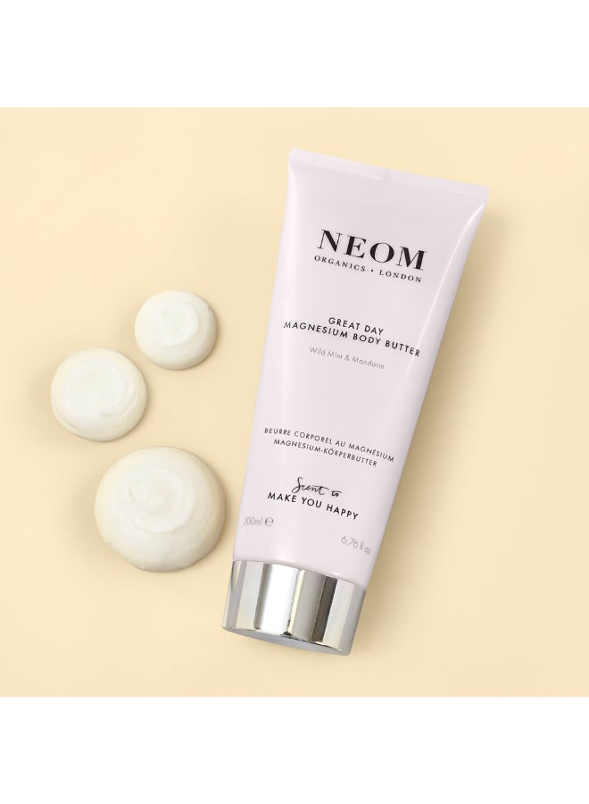 Neom Great Day Magnesium Body Butter 200ml – Relaxing Nourishment for Dry Skin, Magnesium & Spearmint, Rich Cream for Muscle Tension Relief 200ml - Image 2
