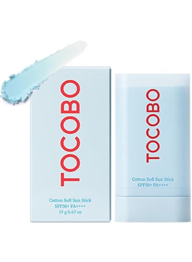 Tocobo Cotton Soft Sun Stick, SPF50+ PA++++, Vegan Sun Stick for Face, UV Protection, 19g / 0.67oz - Image 1