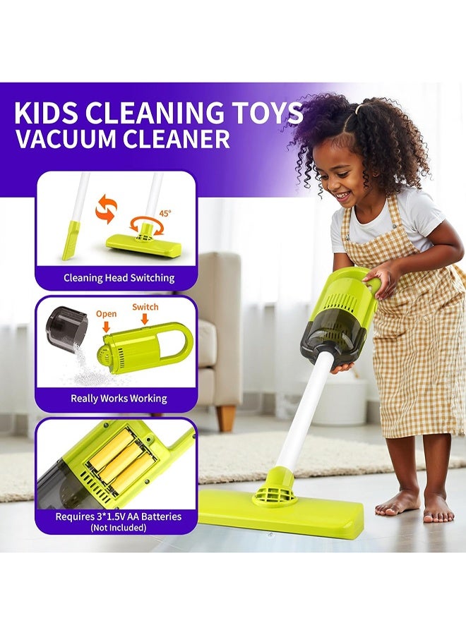 Bonanzarh Kids Toys Cleaning Set, Kids Cleaning Toy Set, Pretend Play Home Cleaning Playset - Incl.Electric Toy Vacuum, Broom and Dustpan Set, Mop,Duster and More,Cleaning Tools Toys for Boys Girls - Image 3
