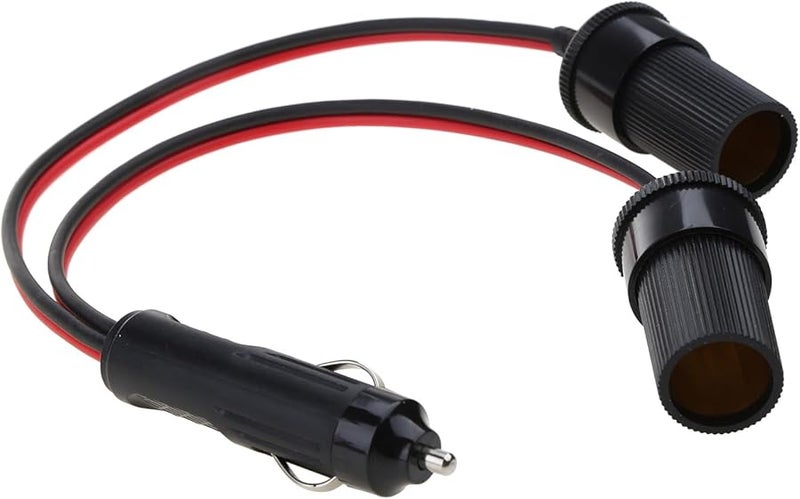 Car Power Charger Port Adapter 1 to 2 3 Way Splitter 12V 24V with 11 8in Cable - Image 4