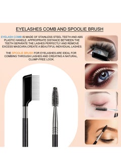 KingMas KINGMAS 8Pcs Eyeshadow Brush Eyeliner Eyebrow Brush Set, Premium Fine Angled Gel Eye Liner Makeup Brushes, Eyelash Comb Eyelashes Separator for Women Girls Eye Makeup Tools  - Image 3