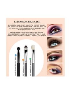 KingMas KINGMAS 8Pcs Eyeshadow Brush Eyeliner Eyebrow Brush Set, Premium Fine Angled Gel Eye Liner Makeup Brushes, Eyelash Comb Eyelashes Separator for Women Girls Eye Makeup Tools  - Image 5