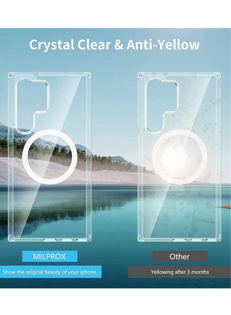 ELTRAZONE Case/Cover Compatible with Samsung Galaxy S23 Ultra Clear Case, Magnetic [Support Magsafe Charger] Cute Case for Men & Women,Shockproof Hard Back for Samsung Galaxy S23 Ultra Phone 2023 - Image 4