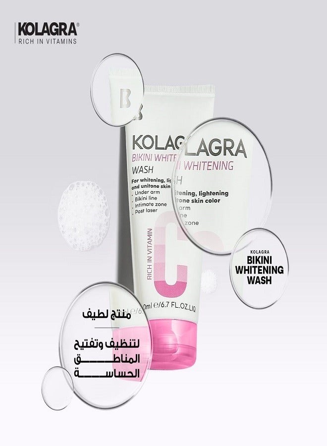 KOLAGRA Bikini Whitening Wash With Vitamin C 200ml  - Image 4