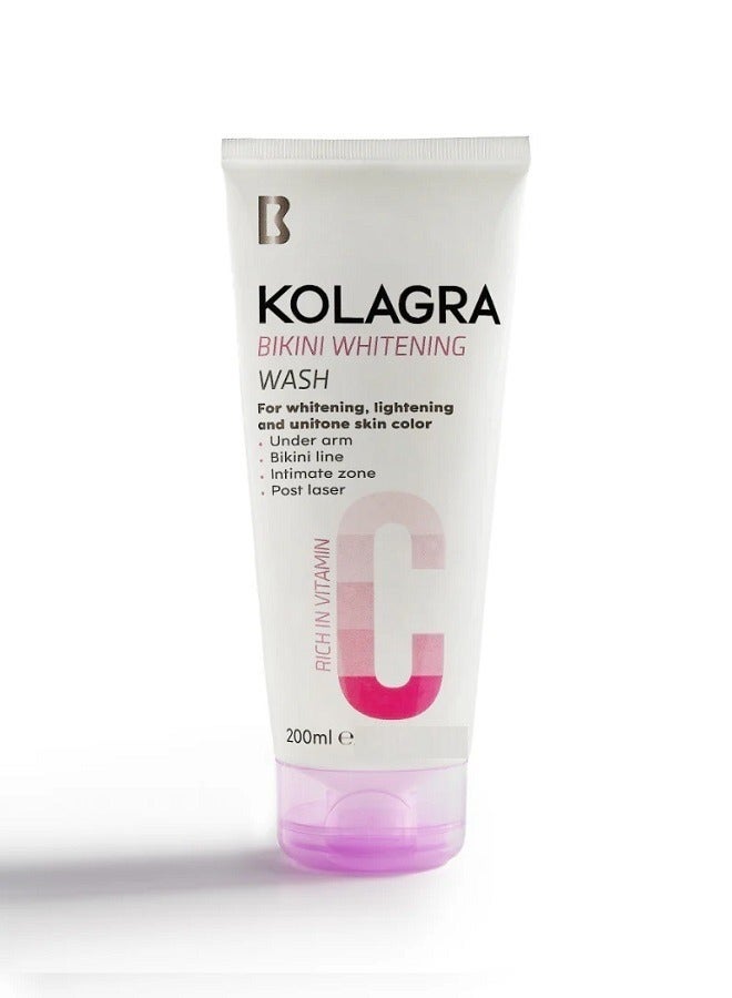KOLAGRA Bikini Whitening Wash With Vitamin C 200ml  - Image 2