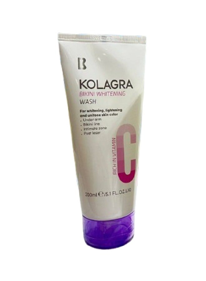 KOLAGRA Bikini Whitening Wash With Vitamin C 200ml  - Image 1