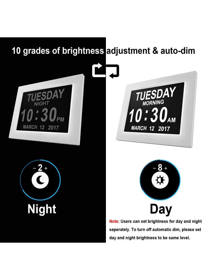 VIF Inch Lcd Big Font Digital Clock Machine Electronic Calendar Alarm Clock Digital Clock Clock For The Elderly - Image 4
