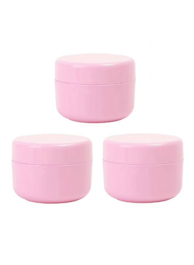 ASTRQLE 3PCS 100ML 100G 34oz Refillable Empty Plastic Makeup Cosmetic Jars Face Cream Eye Shadow Lip Balm Lotion Sample Storage Container Pot Bottle Case Holder With Screw Cap Pink - Image 2