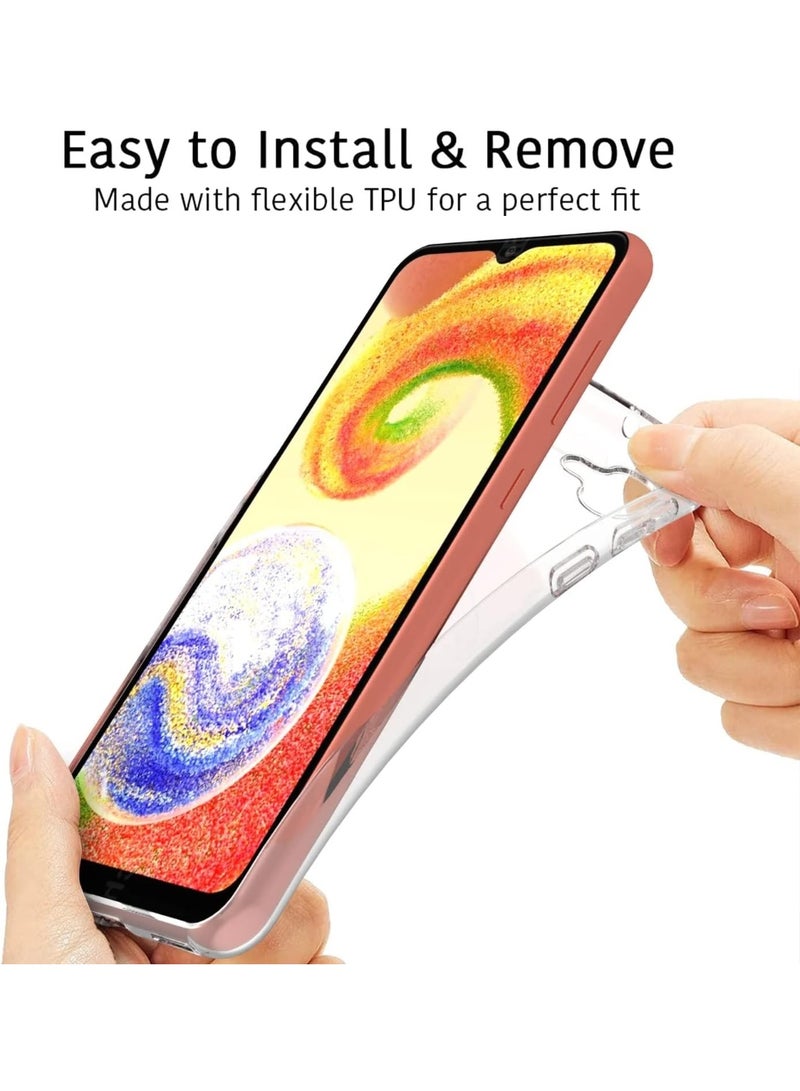 Samsung Galaxy A04 case clear transparent shockproof soft silicone phone cover For Samsung A04 4G back shells Clear - Image 3