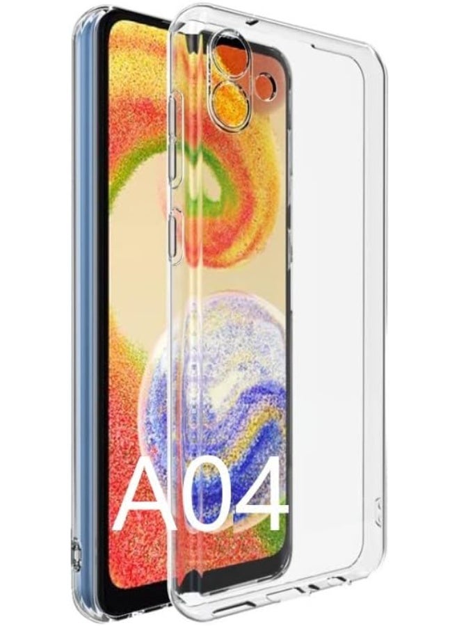 Samsung Galaxy A04 case clear transparent shockproof soft silicone phone cover For Samsung A04 4G back shells Clear - Image 1