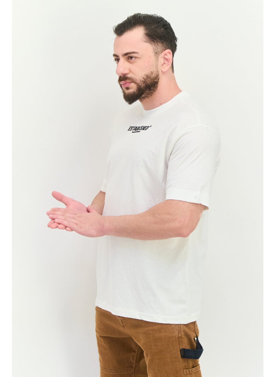 Established Redefining Essentials - Men Crew Neck Short Sleeve Brand Logo T Shirt, White - Image 1