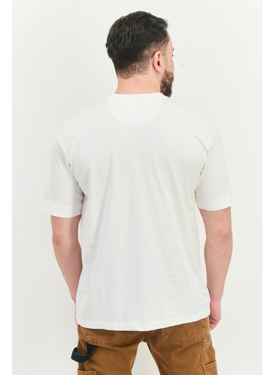 Established Redefining Essentials - Men Crew Neck Short Sleeve Brand Logo T Shirt, White - Image 1