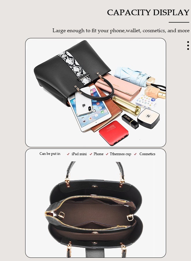 DUNISO Women's Fashion Handbag Faux Leather Crossbody Bag For Women Large Capacity Tote Bags Top Handle Satchel Fashionable Travel Shoulder Bag For Ladies - Image 3