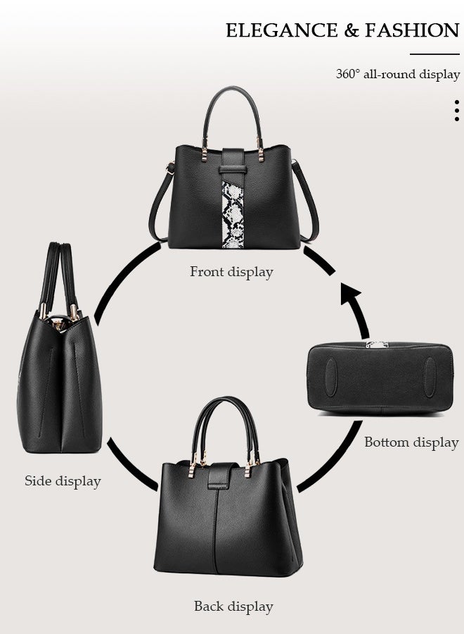 DUNISO Women's Fashion Handbag Faux Leather Crossbody Bag For Women Large Capacity Tote Bags Top Handle Satchel Fashionable Travel Shoulder Bag For Ladies - Image 4