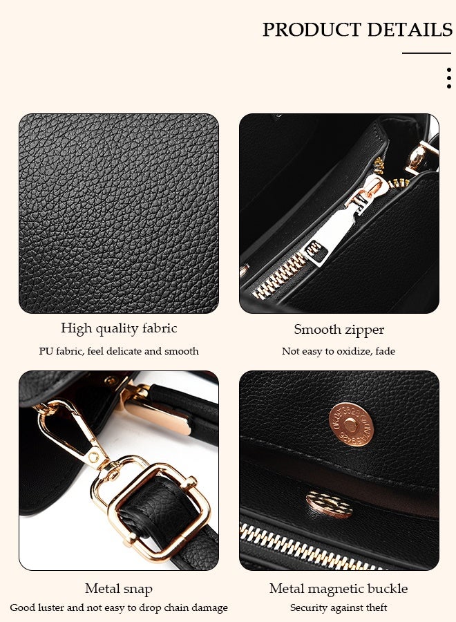 DUNISO Women's Fashion Handbag Faux Leather Crossbody Bag For Women Large Capacity Tote Bags Top Handle Satchel Fashionable Travel Shoulder Bag For Ladies - Image 5