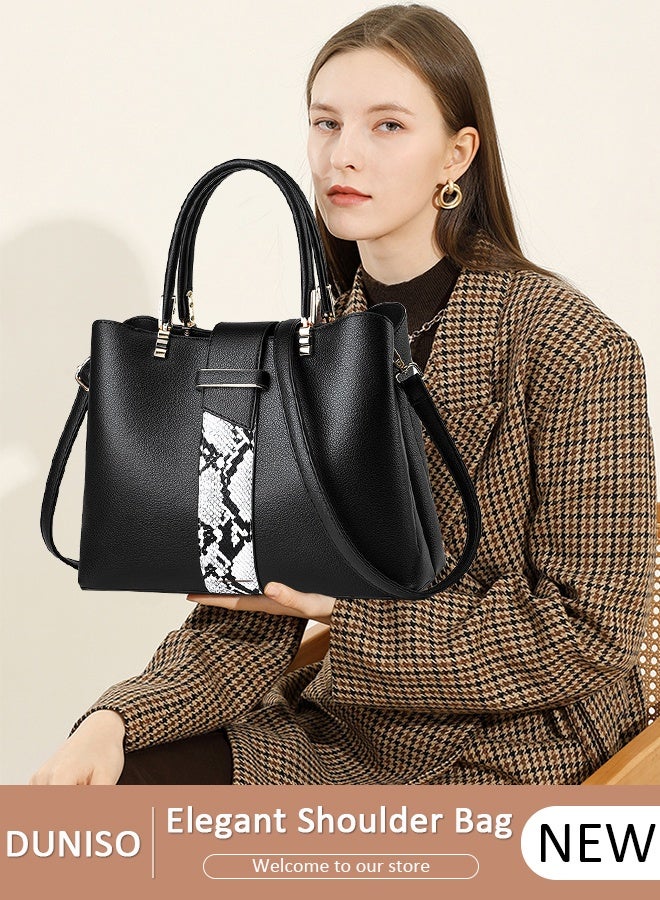 DUNISO Women's Fashion Handbag Faux Leather Crossbody Bag For Women Large Capacity Tote Bags Top Handle Satchel Fashionable Travel Shoulder Bag For Ladies - Image 1